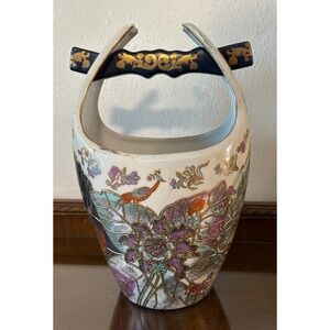 Andrea By Sadek Hand Painted Porcelain Handled Vase